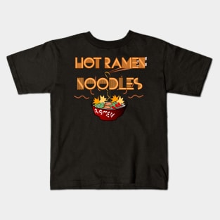 Hot ramen vintage retro Kids T-Shirt